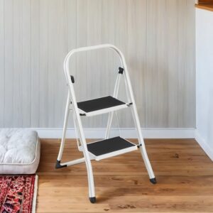 SONGMICS Step Ladder, 2-Step Ladder, Folding Step