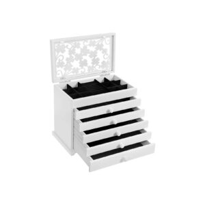 SONGMICS "Kleeblatt" jewelry box, white