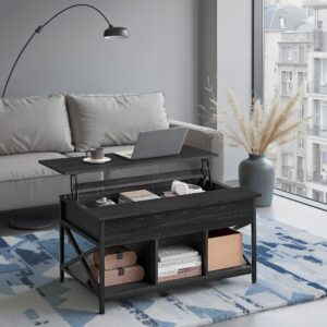 VASAGLE soffbord, höj- och sänkbart bordsskiva, kaffebord