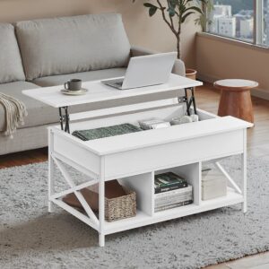 VASAGLE soffbord, höj- och sänkbart bordsskiva, kaffebord