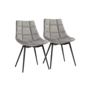 SONGMICS Dining Chairs 2-Piece Set Gray