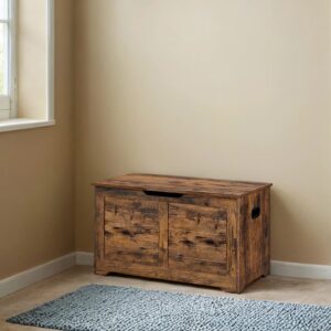 VASAGLE shoe bench, bench with storage space, storage chest with 2 safety hinges