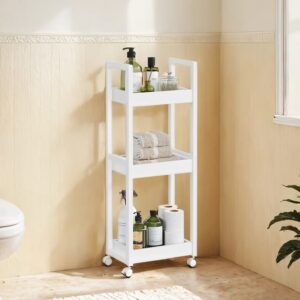 SONGMICS rullebord, badev?relsesreol, nicherreol bambus