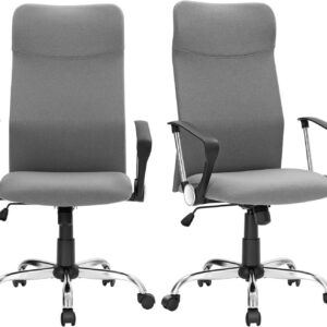 SONGMICS kontorstol, 2 stk. s?t, ergonomisk kontorstol