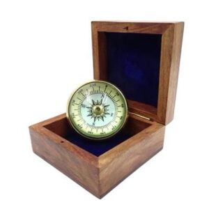 Lenticular kompas i trækasse - CLEB
