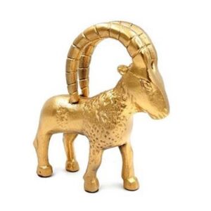 Guld dekorativ figur - Stenbukken - CAP2