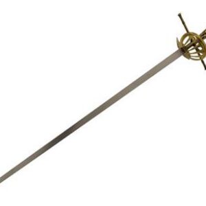 Teräksinen ritarimiekka messinkikoristeilla – replica 96 cm – SP-C