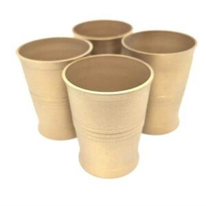 4 vodkalasin sarja – messinki, mattapintainen – SEK