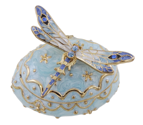 Ainutlaatuinen metallinen lahjapakkaus kristalleilla – Dragonfly – B0780-06 - Image 2