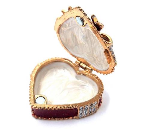 Ainutlaatuinen metallinen korurasia kristalleilla - Sydän - B0747-00 - Image 5