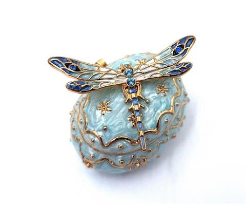 Ainutlaatuinen metallinen lahjapakkaus kristalleilla – Dragonfly – B0780-06 - Image 4