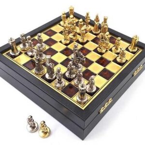 Exclusive Macedonian Dynasty Metal Chess - Chessboard 20x20cm - SK1