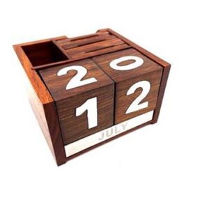 Puinen ikuinen kalenteri ja 6 mukin alustaa - CAL-1894