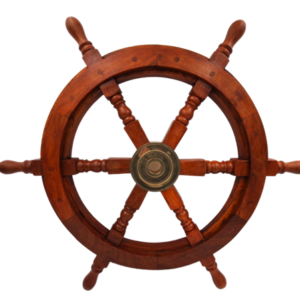 Puinen ohjauspyörä – Messinkinen insertti, jossa paikka kiilalle – Halkaisija 60 cm – SW3/24