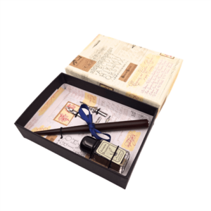 Calligraphy set - pen with two nibs + inkwell - 5422