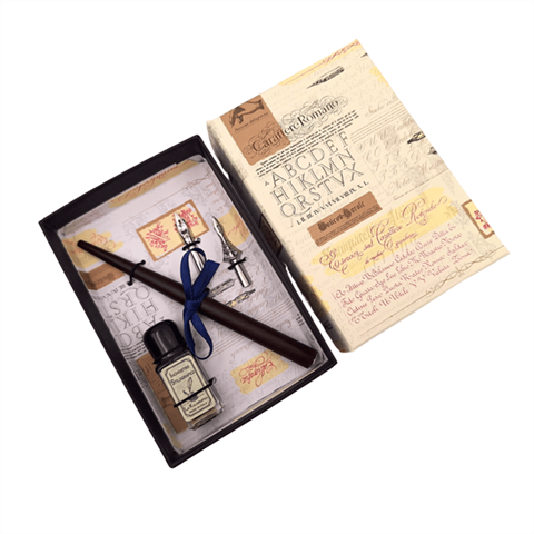 Calligraphy set - pen with two nibs + inkwell - 5422 - Image 2