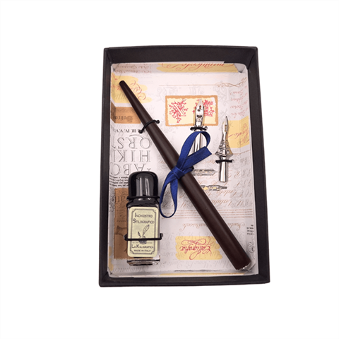 Calligraphy set - pen with two nibs + inkwell - 5422 - Image 3