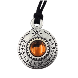 Halskæde Sun Watch - Saturn - Forsølvet Zamak + Bøhmisk krystal - SAT26