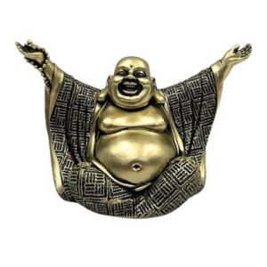Buddha Figurine - Joyful Buddha - Gold Decoration