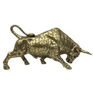 Gylden dekorativ figur Bull - moderne dekoration - 43111Y1