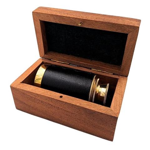 Brass Vintage Telescope in Wooden Box – NC 1111 - Image 2