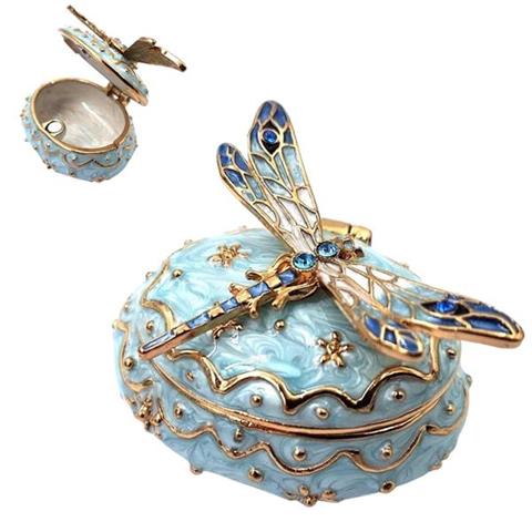 Ainutlaatuinen metallinen lahjapakkaus kristalleilla – Dragonfly – B0780-06