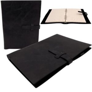 Elegant läderanteckningsbok A5 Vintage Retro med stängning – EE4