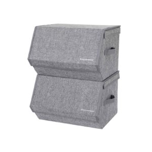 SONGMICS 2 opbevaringsbokse med klapl?g