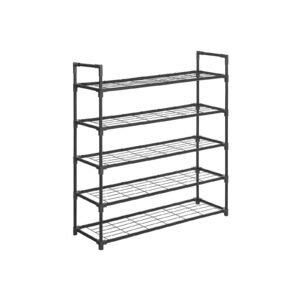 SONGMICS kenkähylly 5 ritilähyllyä musta