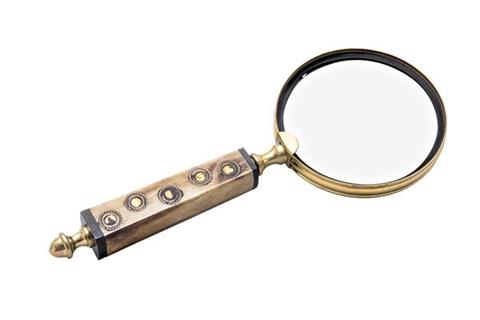 Brass magnifying glass with bone handle NI810