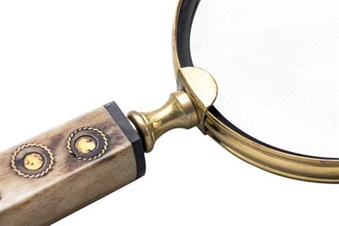 Brass magnifying glass with bone handle NI810 - Image 2