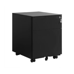 SONGMICS afl?selig rullecontainer, sort