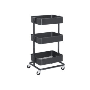 SONGMICS 3-Tier Trolley Black