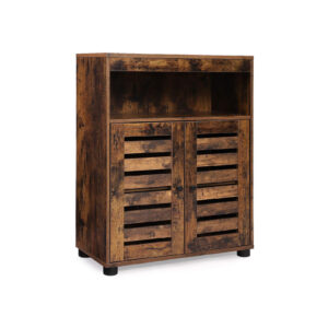 VASAGLE storage cabinet with slatted doors