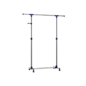 SONGMICS Extendable Clothes Rack Blue