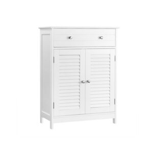 VASAGLE kylpyhuoneen kaappi lamelliovilla