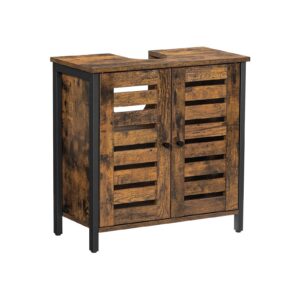 VASAGLE Washbasin cabinet vintage brown-black