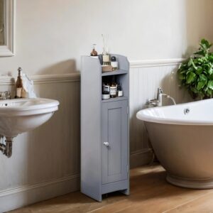 VASAGLE Small bathroom cabinet, narrow bathroom cabinet, standing