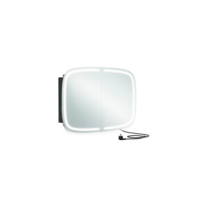 VASAGLE Spegelskåp med belysning bläck svart