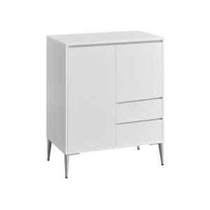 VASAGLE storage cabinet 2 drawers modern cloud white