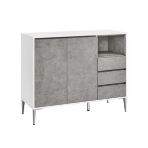 VASAGLE storage cabinet with doors and drawers, modern