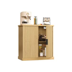 VASAGLE-senkki, jossa on säädettävä hylly ja uurretut ovet