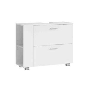 VASAGLE vanity unit with open compartments on one side