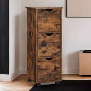 VASAGLE kylpyhuoneen kaappi, säilytyskaappi, 3 laatikkoa