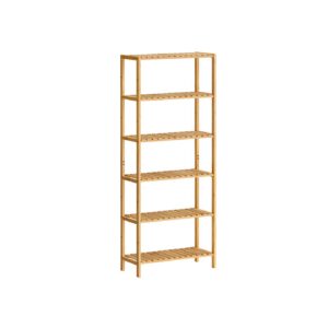 SONGMICS bamboo shelf with six levels