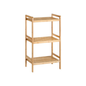 SONGMICS Bamboo Shelf with 3 Levels, Natural Color