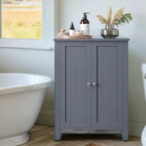 VASAGLE kylpyhuonekaappi, vapaasti seisova kylpyhuonekaappi, säilytyskaappi