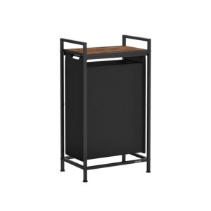 VASAGLE vasket?jskurv med hylde, bl?k sort-vintage brun