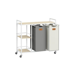 VASAGLE vasket?jskurv 2 rum naturbeige-duvegr?-cremehvid