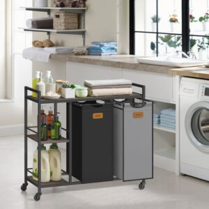 VASAGLE vasket?jskurv 2 rum, vasket?jskurv 100 L, vasket?jssorterer